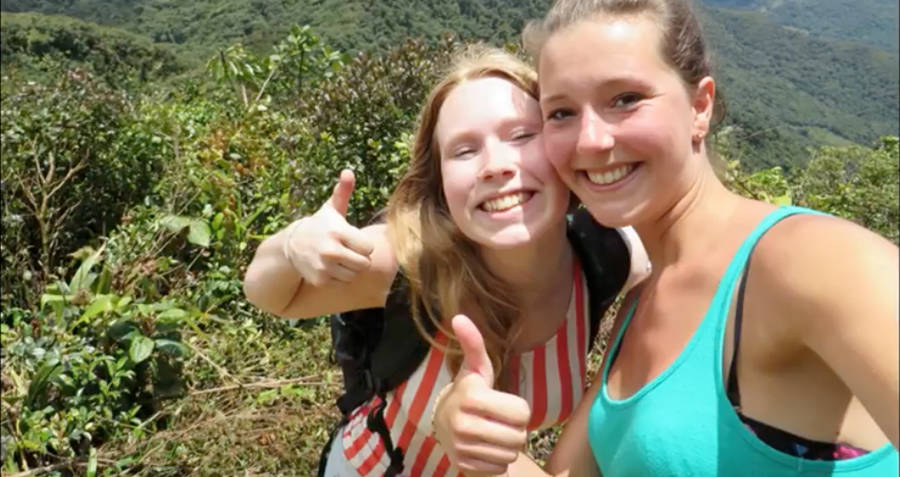 Selfie of Kris Kremers and Lisanne Froon taken during the fateful hike.